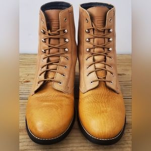 Ariat Womens Tan Lace-Up Boots size 7B style 11081 Round Toe Bullhide